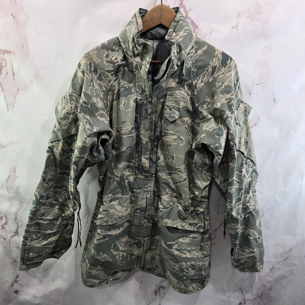 Military Jacket Small Regular Gore Tex Parka Tiger Stripe Camo Rain Air Force